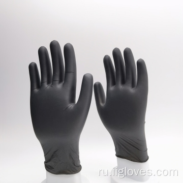 Черные немедицинские нитрильные перчатки одноразовые нитрильные перчатки